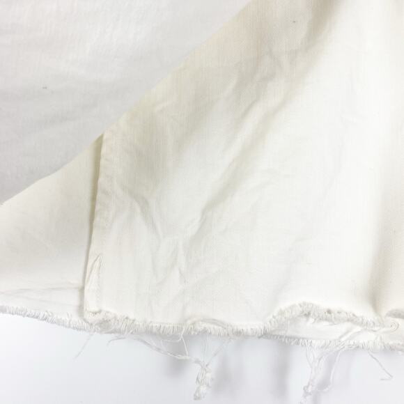 Superdown Kensington Denim Wrap Skirt White Mini Frayed Womens Size Small - Picture 13 of 13